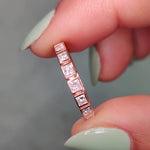 Load image into Gallery viewer, Bezel Princess Cut Lab Diamond Eternity Women Band In 14K Gold
