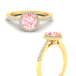 Load image into Gallery viewer, cathedral-pave-halo-round-vivid-pink-engagement-ring-in-yellow-gold-fdenr11704rogvpinkangle3-nl-yg.jpg