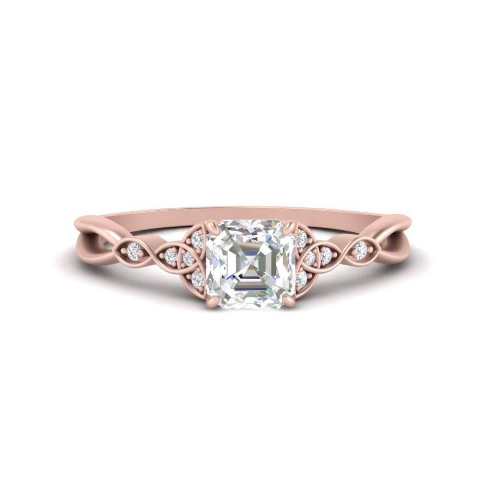 Celtic Knot Split Lab Diamond Ring 14K Gold