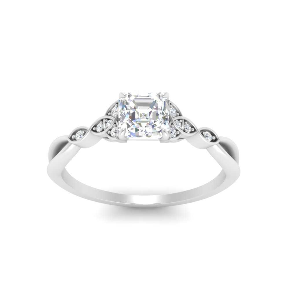Celtic Knot Split Lab Diamond Ring 14K Gold