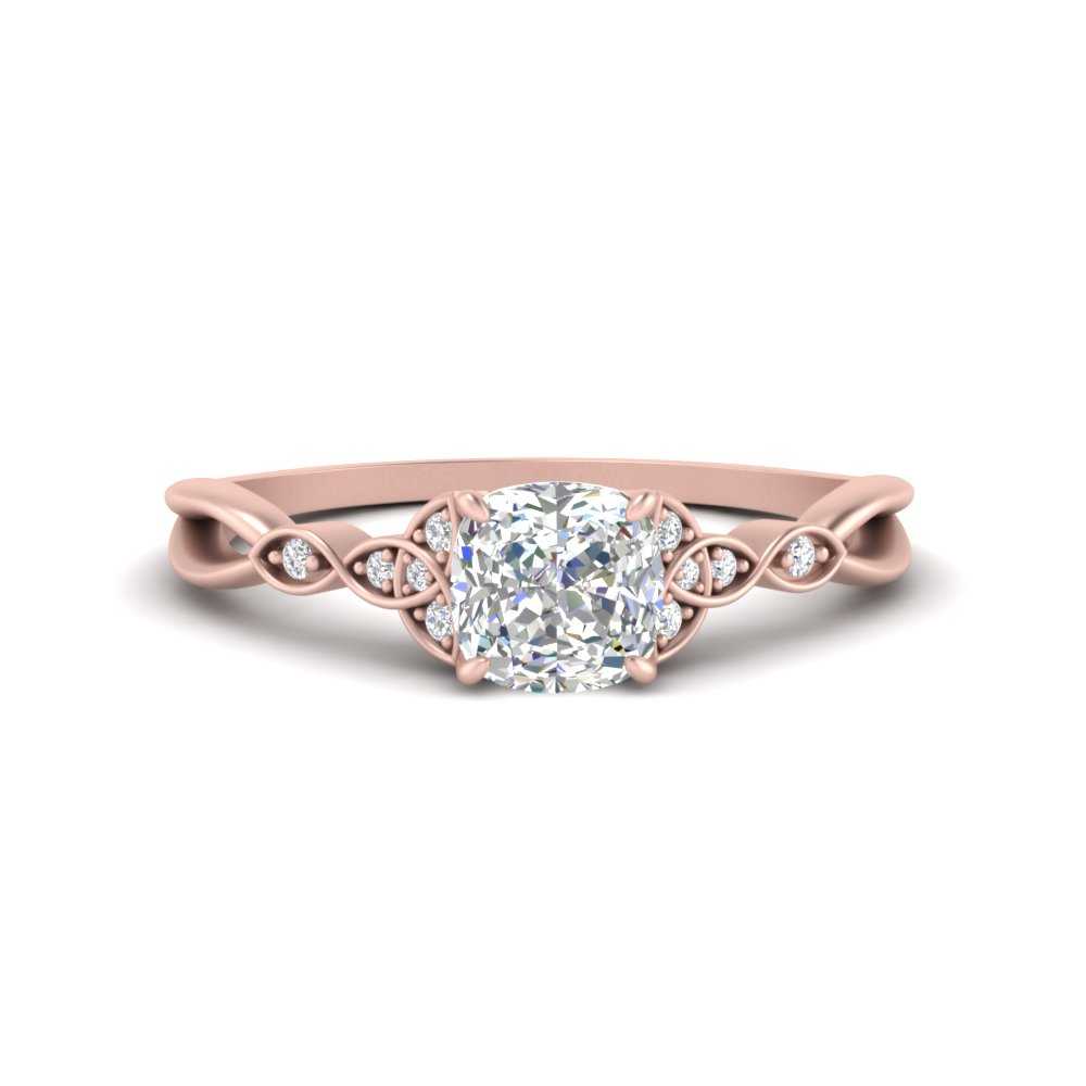 Celtic Knot Split Lab Diamond Ring 14K Gold