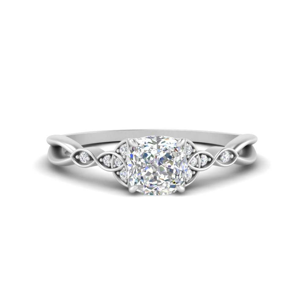 Celtic Knot Split Lab Diamond Ring 14K Gold