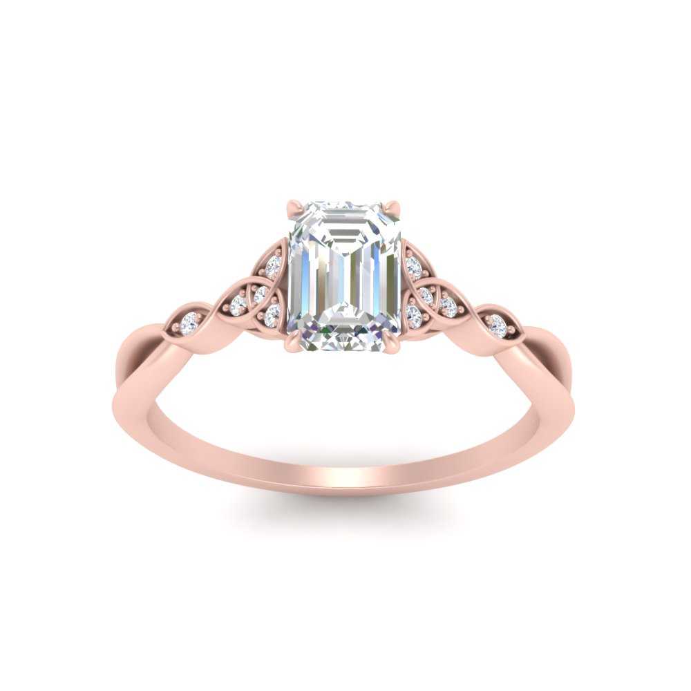 Celtic Knot Split Lab Diamond Ring 14K Gold