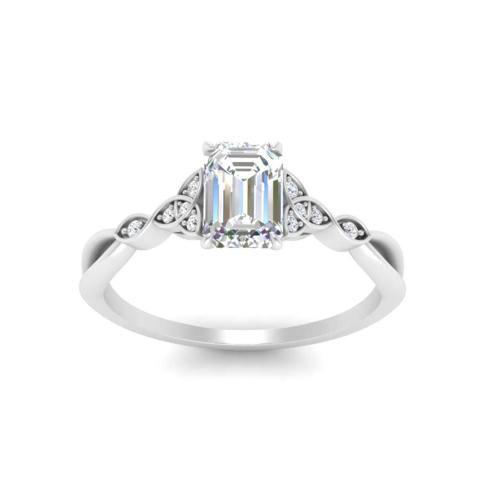 Celtic Knot Split Lab Diamond Ring 14K Gold