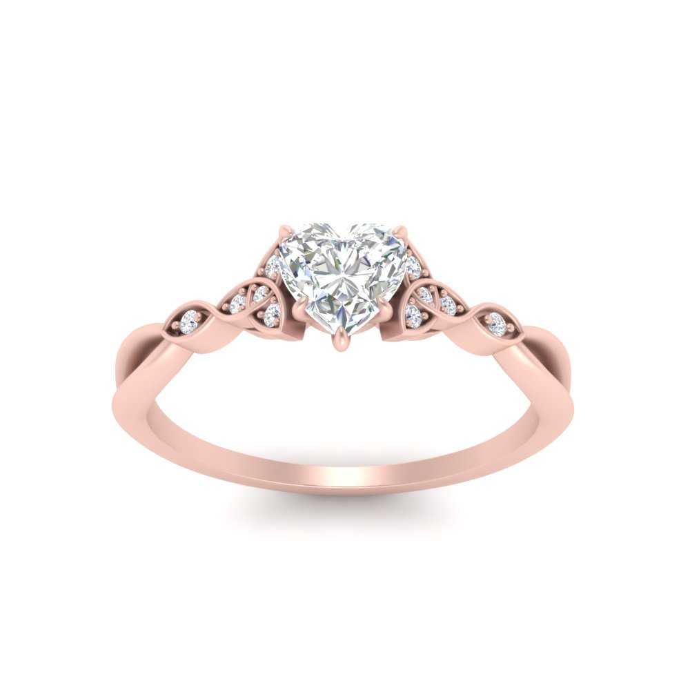 Celtic Knot Split Lab Diamond Ring 14K Gold