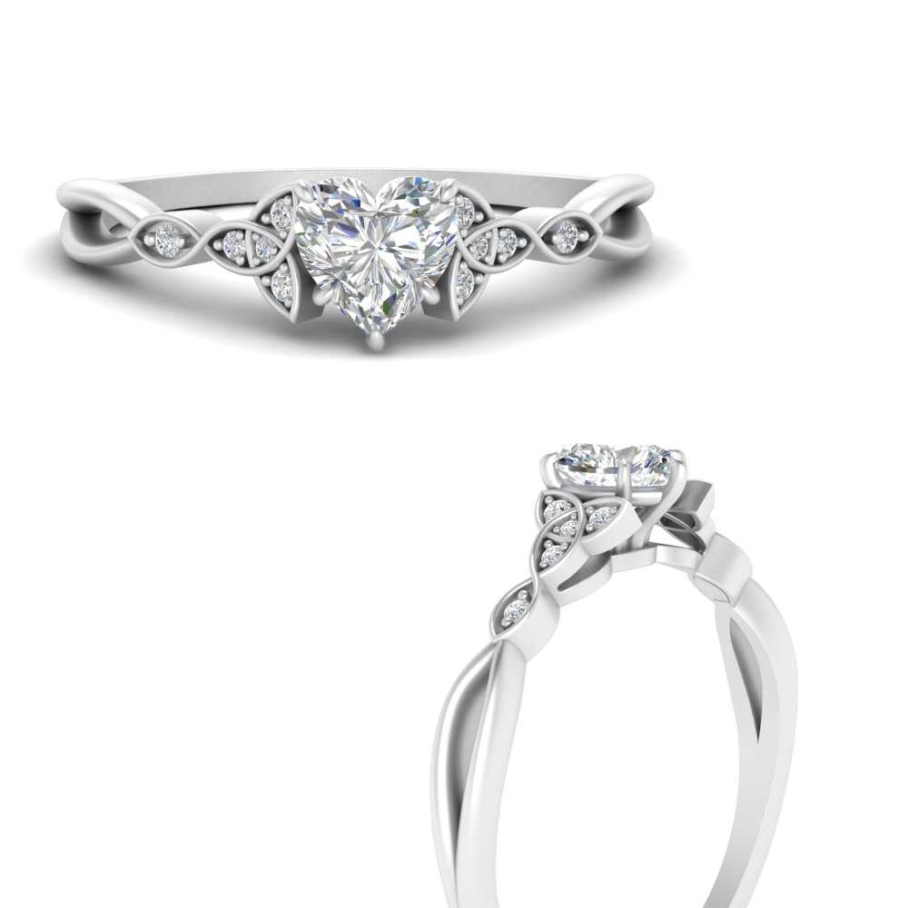 Celtic Knot Split Lab Diamond Ring 14K Gold