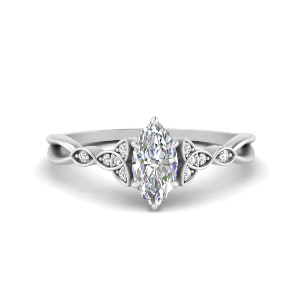 Celtic Knot Split Lab Diamond Ring 14K Gold