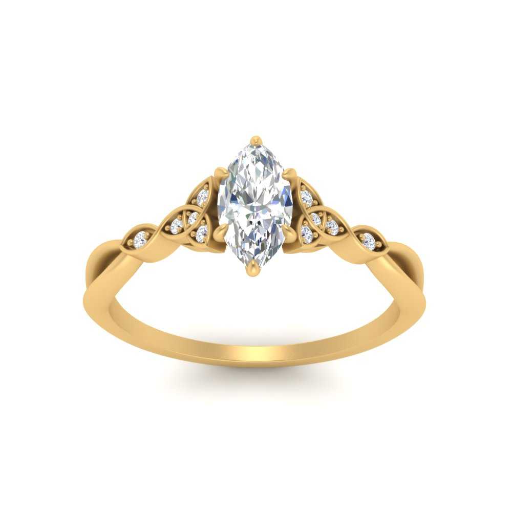 Celtic Knot Split Lab Diamond Ring 14K Gold
