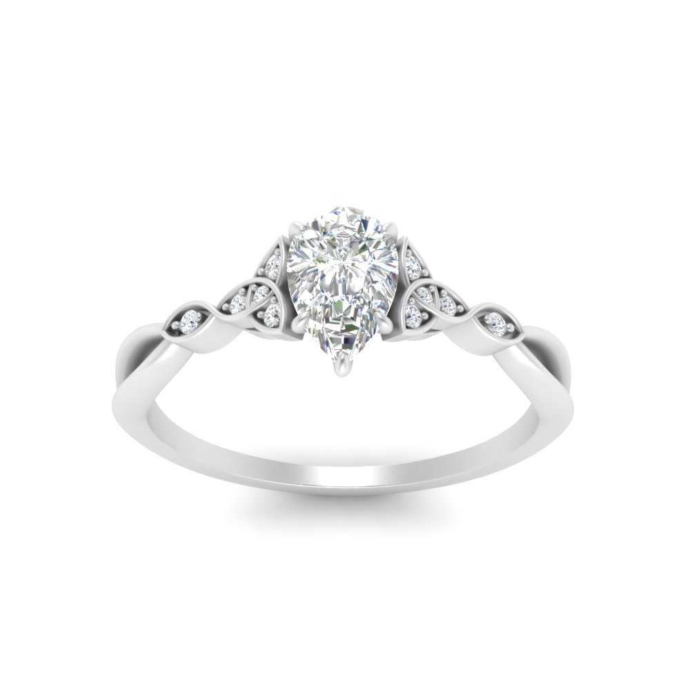 Celtic Knot Split Lab Diamond Ring 14K Gold