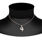 Load image into Gallery viewer, Lab Diamond Curved Pendant For Women 14K Gold
