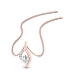Load image into Gallery viewer, Lab Diamond Curved Pendant For Women 14K Gold
