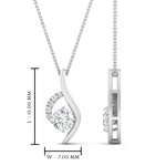 Load image into Gallery viewer, Lab Diamond Curved Pendant For Women 14K Gold
