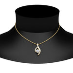 Load image into Gallery viewer, Lab Diamond Curved Pendant For Women 14K Gold

