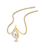 Load image into Gallery viewer, Lab Diamond Curved Pendant For Women 14K Gold
