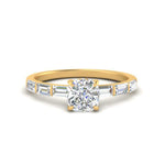 Load image into Gallery viewer, Lab Grown Cushion Cut Diamond Halo Engagement Rings 14K Yellow Gold
