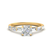 Lab Grown Cushion Cut Diamond Halo Engagement Rings 14K Yellow Gold