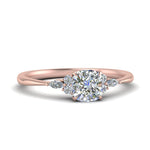 Load image into Gallery viewer, Lab diamond Petite Engagement Rings 14K Gold
