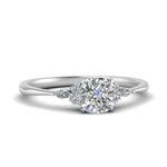 Load image into Gallery viewer, Lab diamond Petite Engagement Rings 14K Gold
