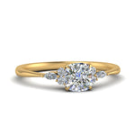 Load image into Gallery viewer, Lab diamond Petite Engagement Rings 14K Gold
