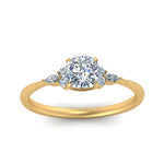 Load image into Gallery viewer, Lab diamond Petite Engagement Rings 14K Gold

