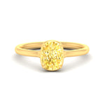 Load image into Gallery viewer, Lab Grown Fancy Colored Cushion Cut Collet Set Solitaire Diamond Ring