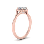 Load image into Gallery viewer, Lab Grown Cushion Cut Diamond Halo Twisted Engagement Rings 14K Rose Gold
