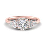 Load image into Gallery viewer, Lab Cushion Cut diamond Halo Engagement Rings 14K Rose Gold
