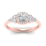 Load image into Gallery viewer, Lab Cushion Cut diamond Halo Engagement Rings 14K Rose Gold
