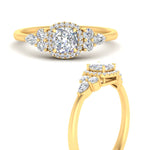 Load image into Gallery viewer, Lab Cushion Cut diamond Halo Engagement Rings 14K Yellow Gold
