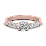 Load image into Gallery viewer, Solitaire With Accents Lab Diamond Ring 14K Gold
