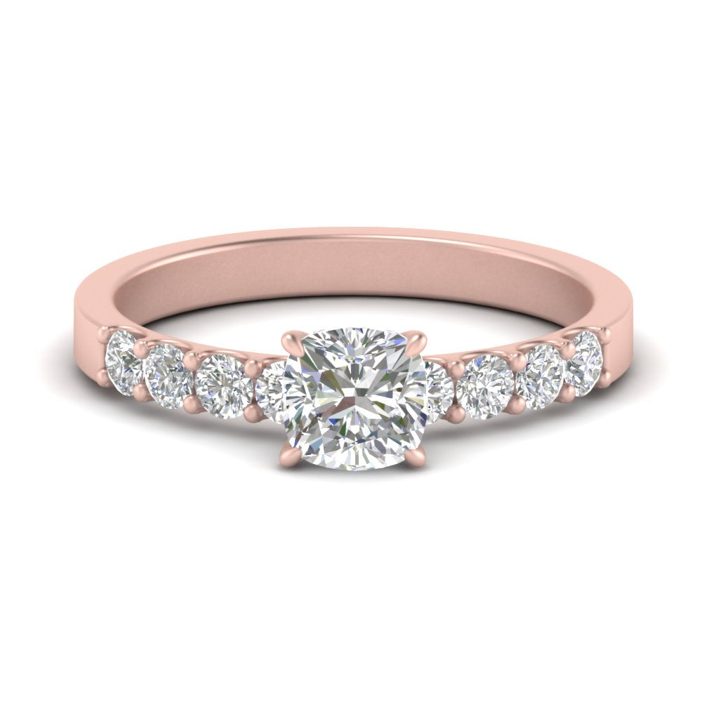 Solitaire With Accents Lab Diamond Ring 14K Gold