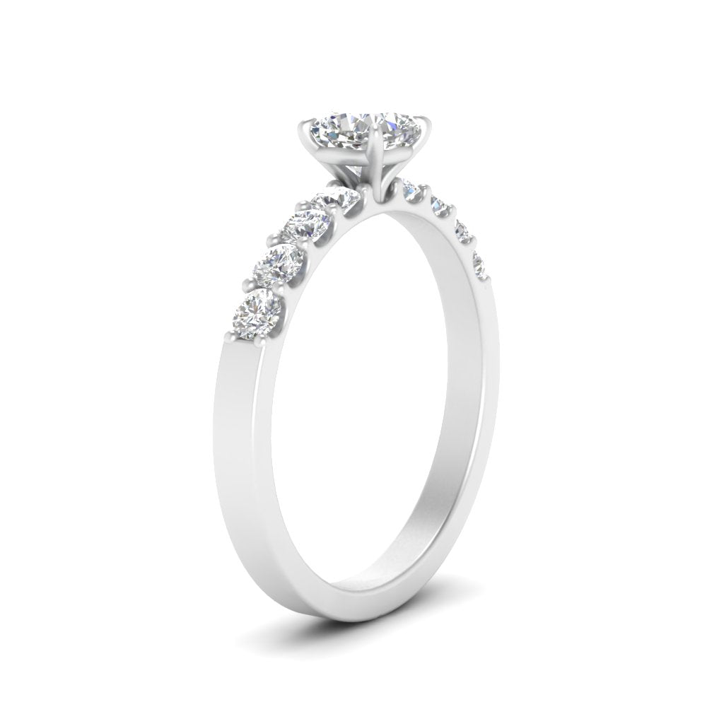 Solitaire With Accents Lab Diamond Ring 14K Gold