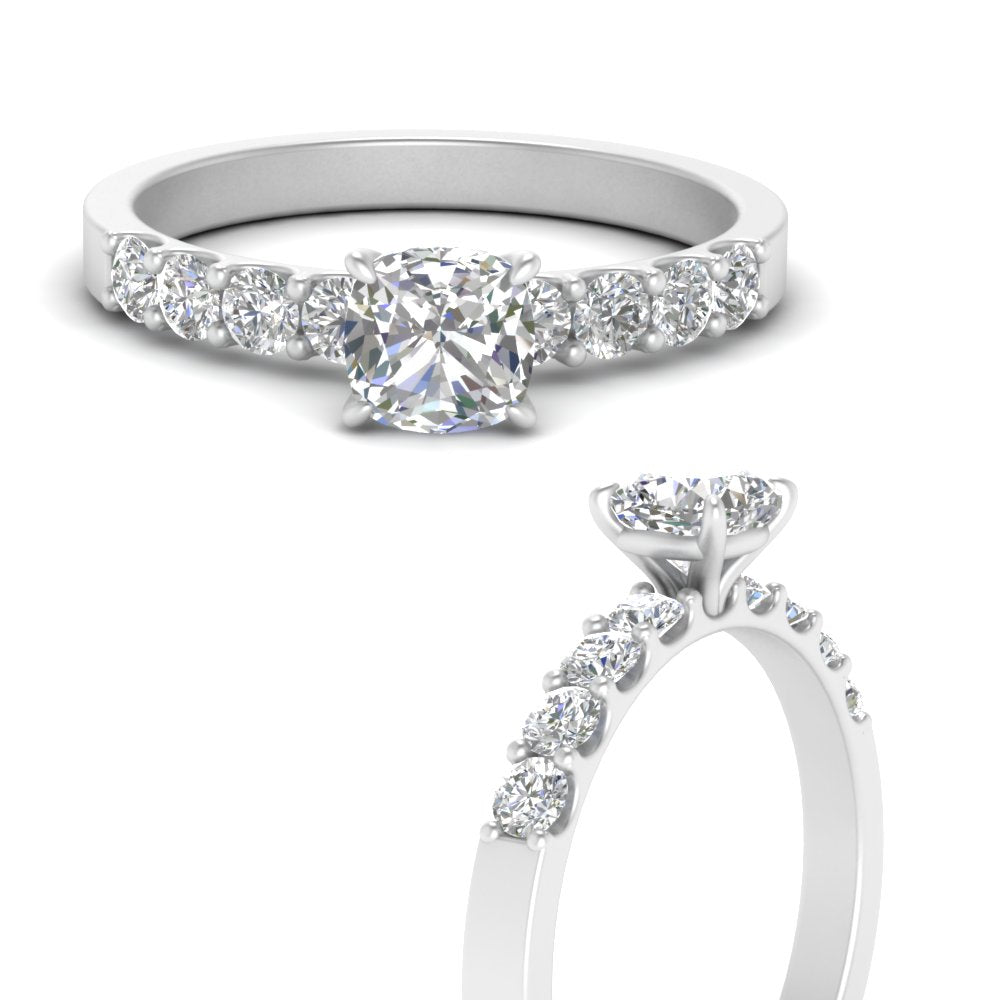 Solitaire With Accents Lab Diamond Ring 14K Gold
