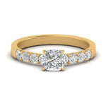 Load image into Gallery viewer, Solitaire With Accents Lab Diamond Ring 14K Gold
