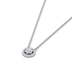 Load image into Gallery viewer, Daisy Pendant With Lab Grown Halo Diamond 14K Gold
