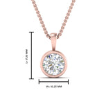 Load image into Gallery viewer, Round Lab Diamond Bezel Solitaire Pendant For Women
