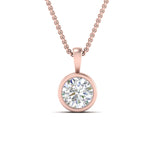 Load image into Gallery viewer, Round Lab Diamond Bezel Solitaire Pendant For Women
