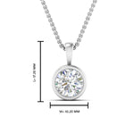 Load image into Gallery viewer, Round Lab Diamond Bezel Solitaire Pendant For Women
