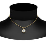 Load image into Gallery viewer, Round Lab Diamond Bezel Solitaire Pendant For Women
