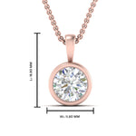 Load image into Gallery viewer, Round Lab Diamond Bezel Solitaire Pendant For Women
