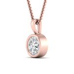 Load image into Gallery viewer, Round Lab Diamond Bezel Solitaire Pendant For Women
