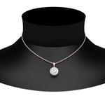 Load image into Gallery viewer, Round Lab Diamond Bezel Solitaire Pendant For Women
