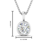 Load image into Gallery viewer, Round Lab Diamond Bezel Solitaire Pendant For Women
