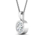 Load image into Gallery viewer, Round Lab Diamond Bezel Solitaire Pendant For Women
