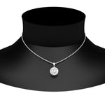 Load image into Gallery viewer, Round Lab Diamond Bezel Solitaire Pendant For Women
