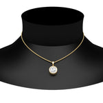 Load image into Gallery viewer, Round Lab Diamond Bezel Solitaire Pendant For Women
