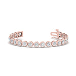 Load image into Gallery viewer, Round Lab Diamond Bezel Set Tennis Bracelet
