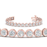 Load image into Gallery viewer, Round Lab Diamond Bezel Set Tennis Bracelet
