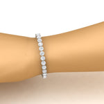 Load image into Gallery viewer, Round Lab Diamond Bezel Set Tennis Bracelet
