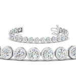 Load image into Gallery viewer, Round Lab Diamond Bezel Set Tennis Bracelet
